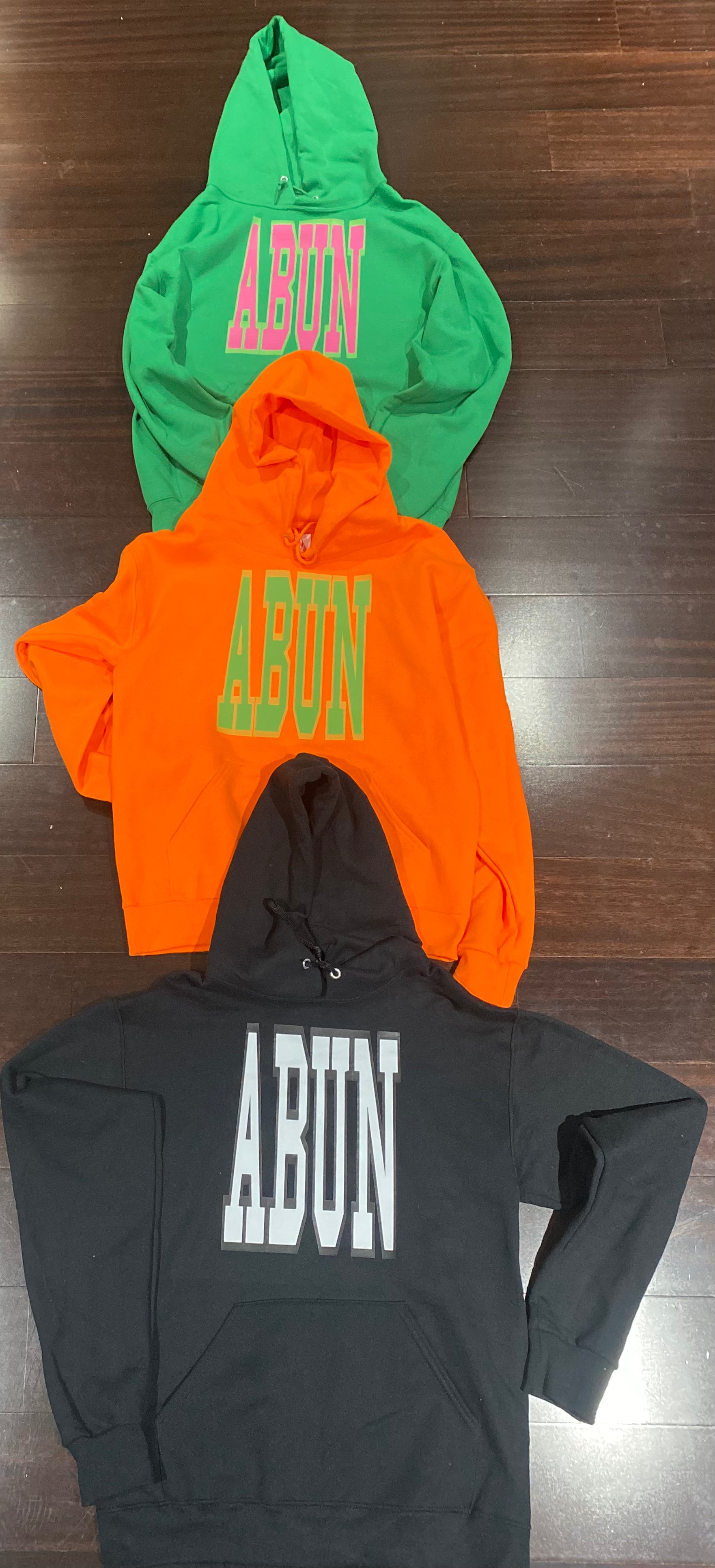 3-HOODIE BUNDLE "WAVY BOLD" (KELLY/ORANGE/BLACK)