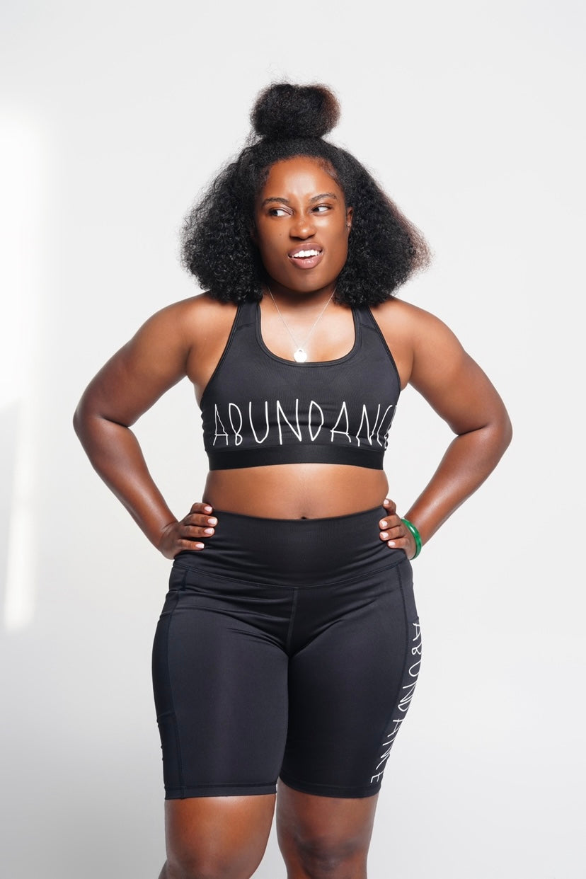 “Abundance Fitness” Sports Bra/Shorts Set