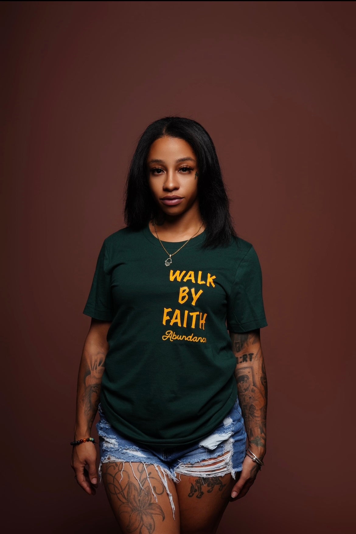 “Walk By Faith” Forest Green/Orange
