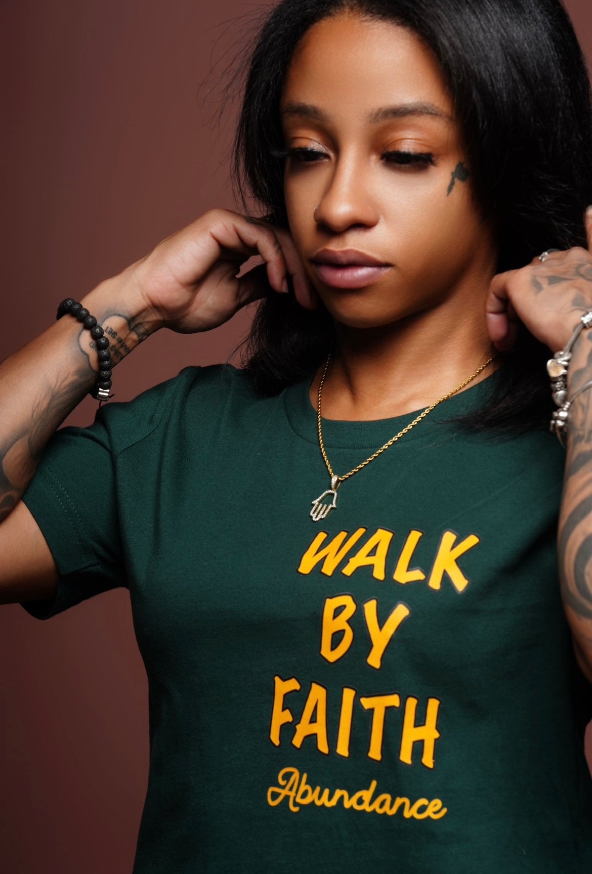 “Walk By Faith” Forest Green/Orange